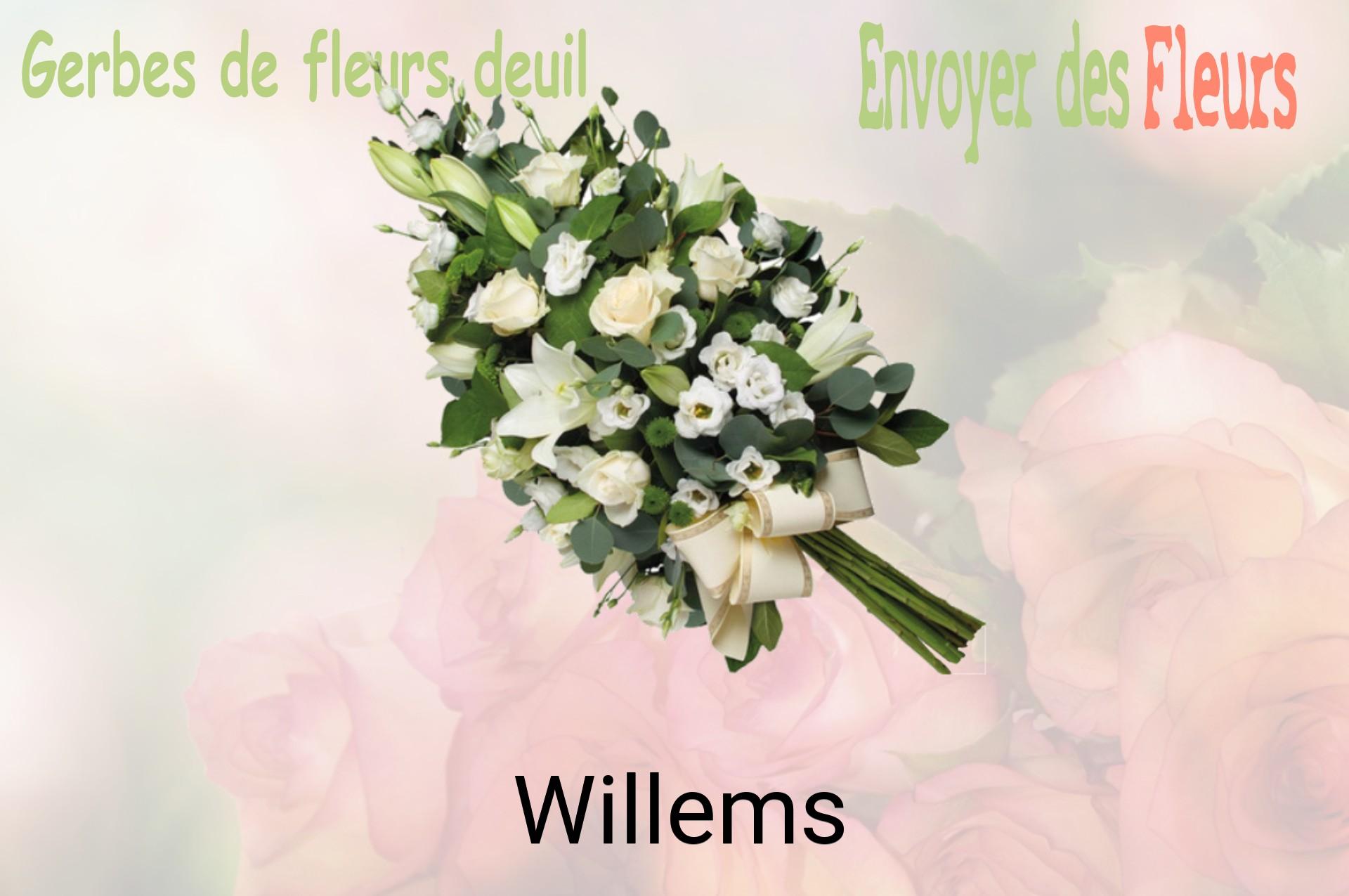 Gerbe de fleurs de deuil livrée à Willems